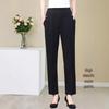 High Waist Elastic Summer Pants for Middle-Aged and Elderly Women - Loose Fit, Large Size
