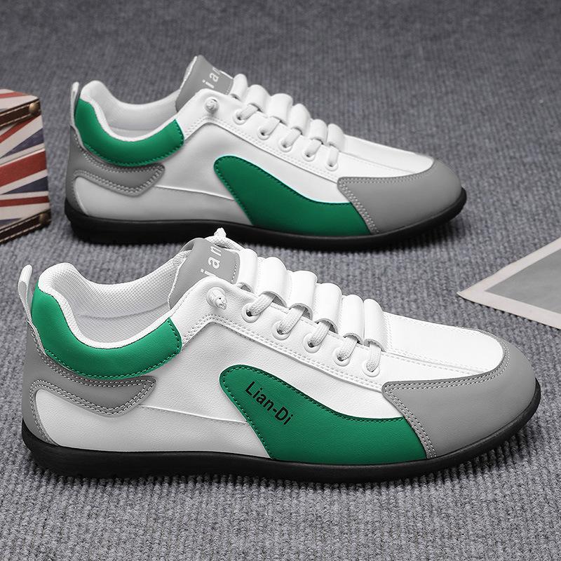 2025 осень новые универсальные низкие мужские повседневные туфли молодежная мода кожаные туфли спортивный тренд мужские туфли