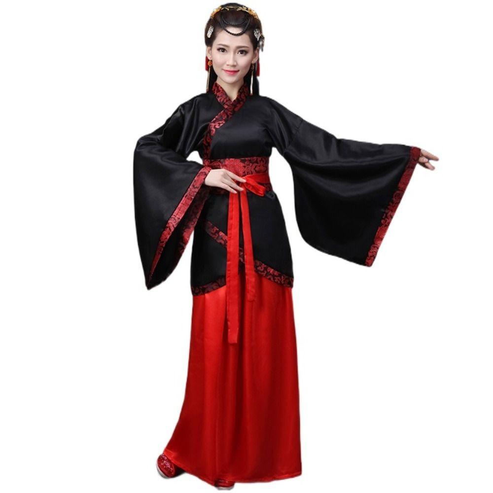 Лоскутное длинное платье ханьфу с длинными рукавами китайские традиционные костюмы китайский костюм Тан косплей