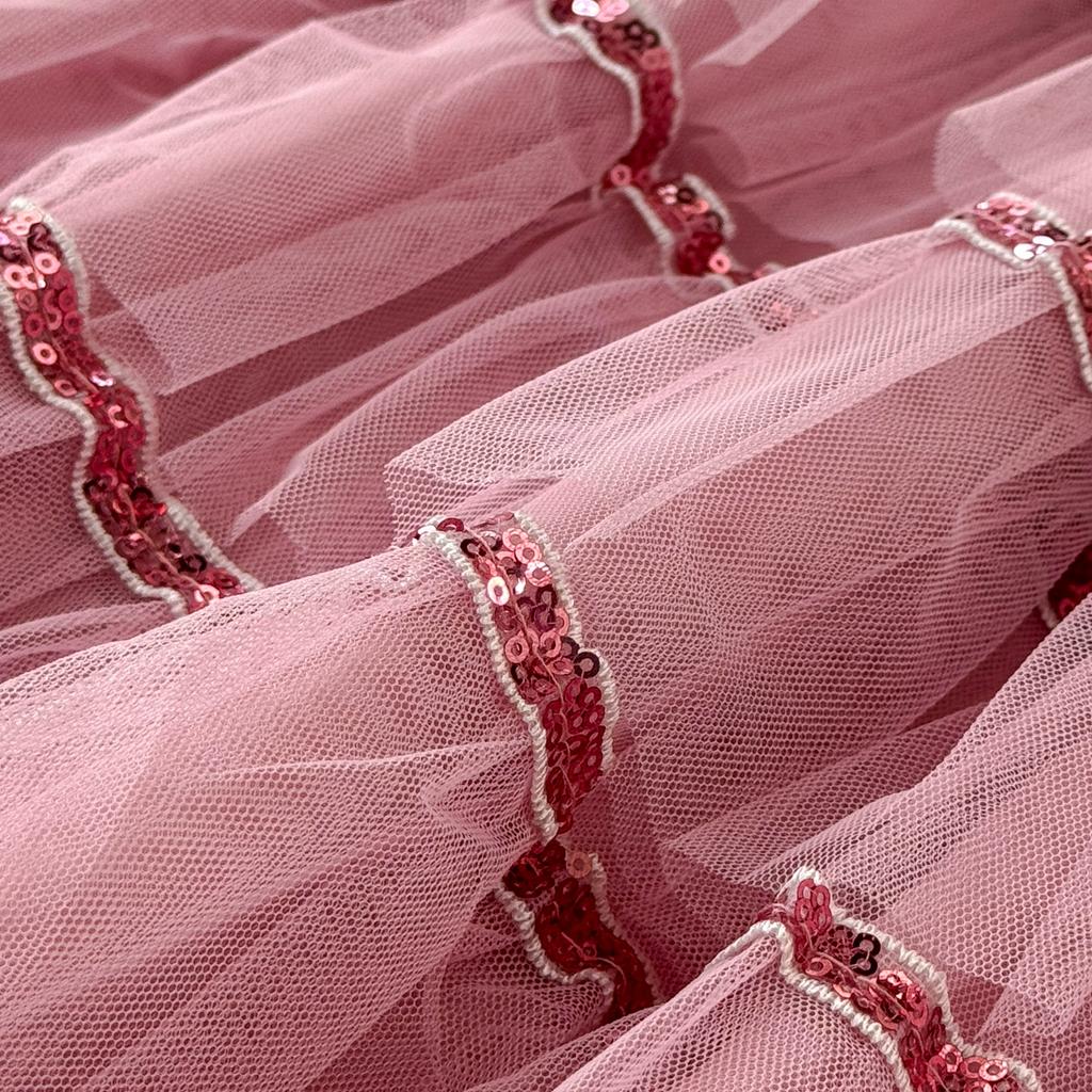 Летние женские сладкие блестящие цветочные розовые сетчатые вечерние платья с вырезами