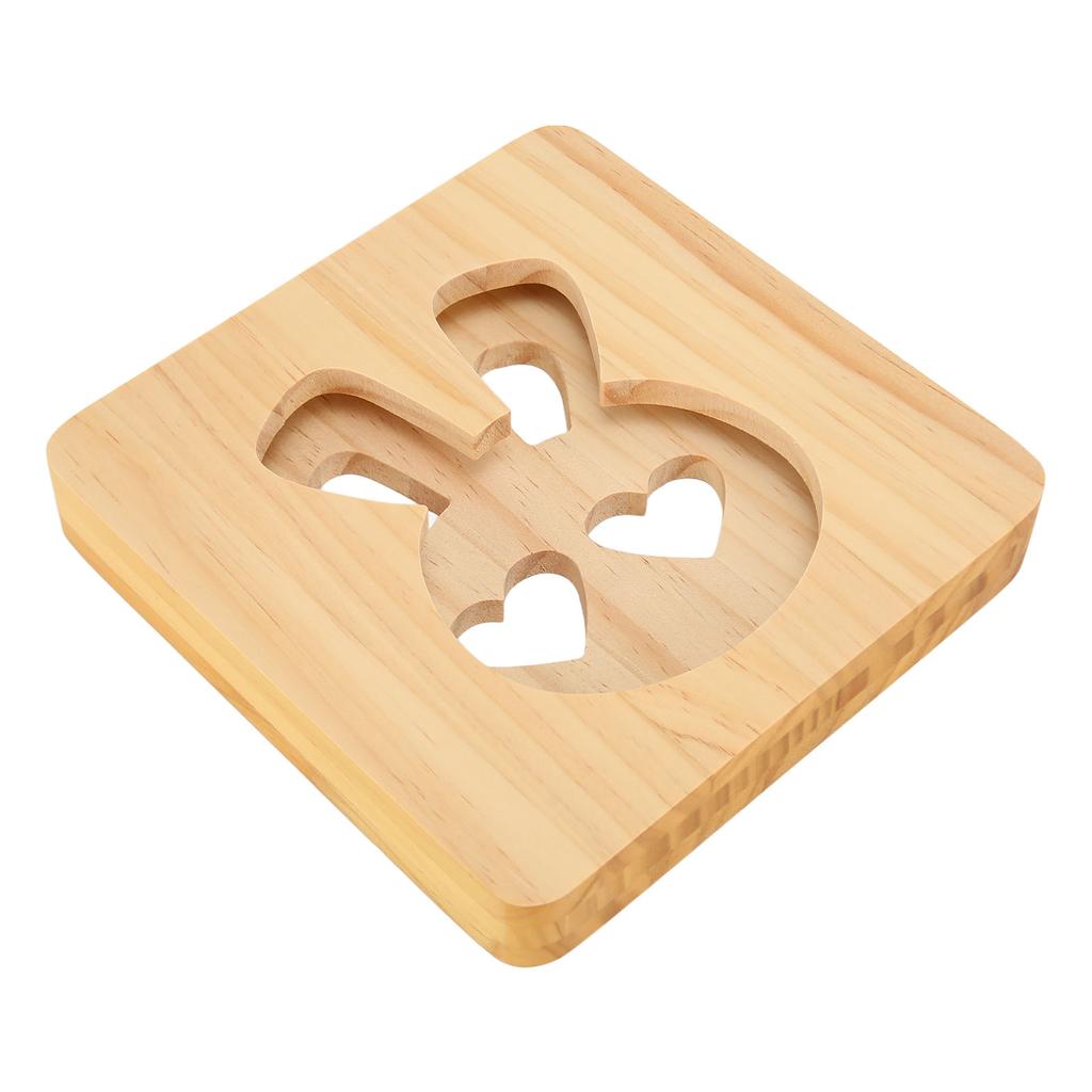 3D деревянный ночник в форме кролика светодиодные бусины энергосберегающий полый декоративный настольный светильник для спальни