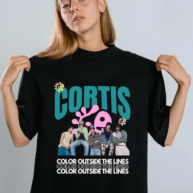 2026 Летняя Мода Модный Футболка Мужчины Женщины Винтажный Топ CORTIS K-pop Футболка для Фанатов Мужская Группа Футболки Мерч Летняя Футболка Музыкальная Футболка K Pop Фанаты Kpop