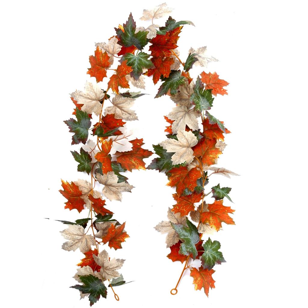 1 Pcs Artificial Leaves Fall Leaf Garland Hanging Vines For Home Fireplace Party Wedding Accessories