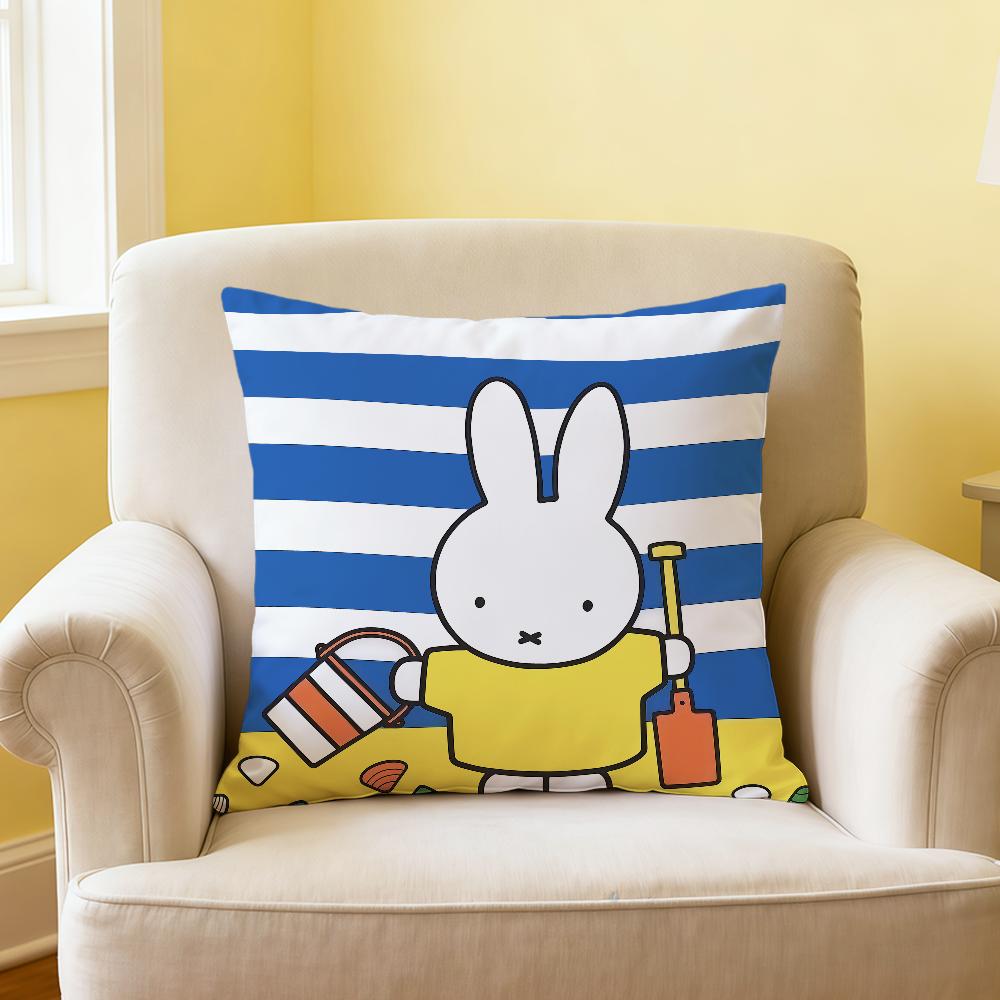 Cartoon Rabbit kawaii fun MMiffy soft pillowcase for Sofa Home Living Room office Decor Protective Covers hogar pillow cover