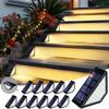 Solar Deck Lights Fence Lights Outdoor Step Lights Waterproof Solar Lights for Railing Stairs Step Fence Yard Patio and Pathway
