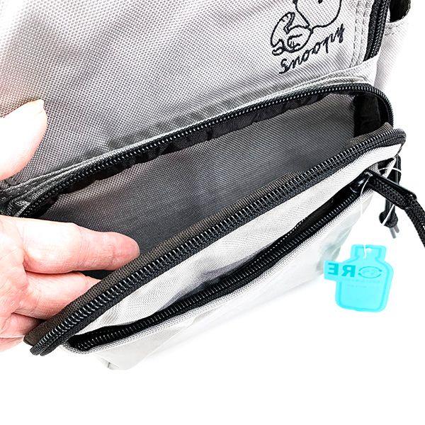 Рюкзак Snoopy с квадратной молнией RE-PET Серый рюкзак Commuting to School Bag