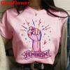 Feminist Girl Power Grl Pwr Feminism Summer Top Tshirt Female 2021 Tumblr Casual Tshirt Tumblr