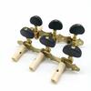 Oikabio Left and Right Classical Guitar String Tuning Pegs Machine Head Tuner Key 3L Professional Guitar Accessories, Black