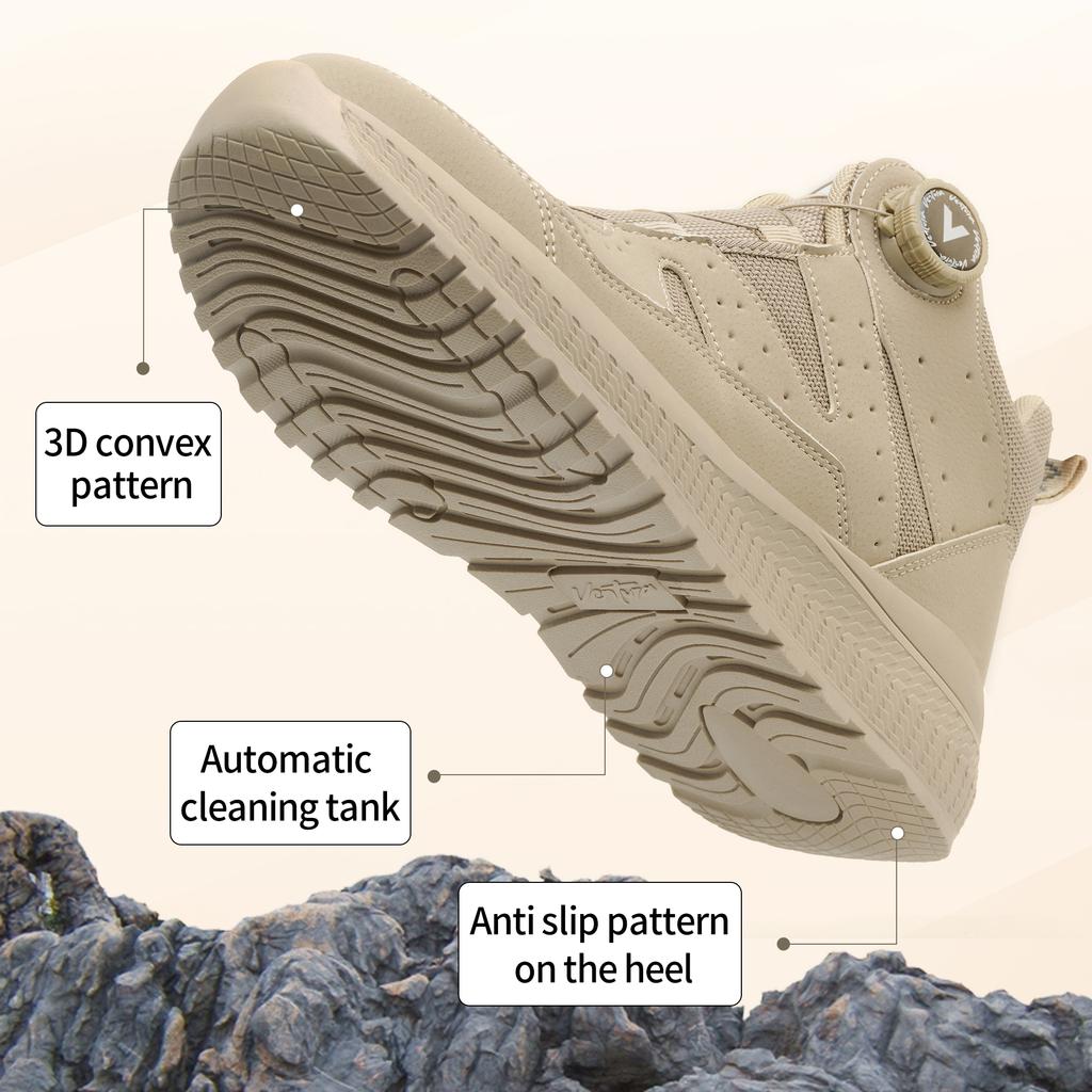 Мужские защитные ботинки с поворотной кнопкой, рабочая обувь, проколостойкие ботинки со стальным подноском, нескользящая защитная обувь, высокие ботинки безопасности