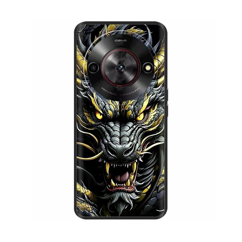Ударопрочный Чехол Для ZTE Blade A75 5G Чехол Животные Расписанный Мягкий Силикон Задние Чехлы Для ZTE Blade A75 BladeA75 4G 5G Чехол для Телефона