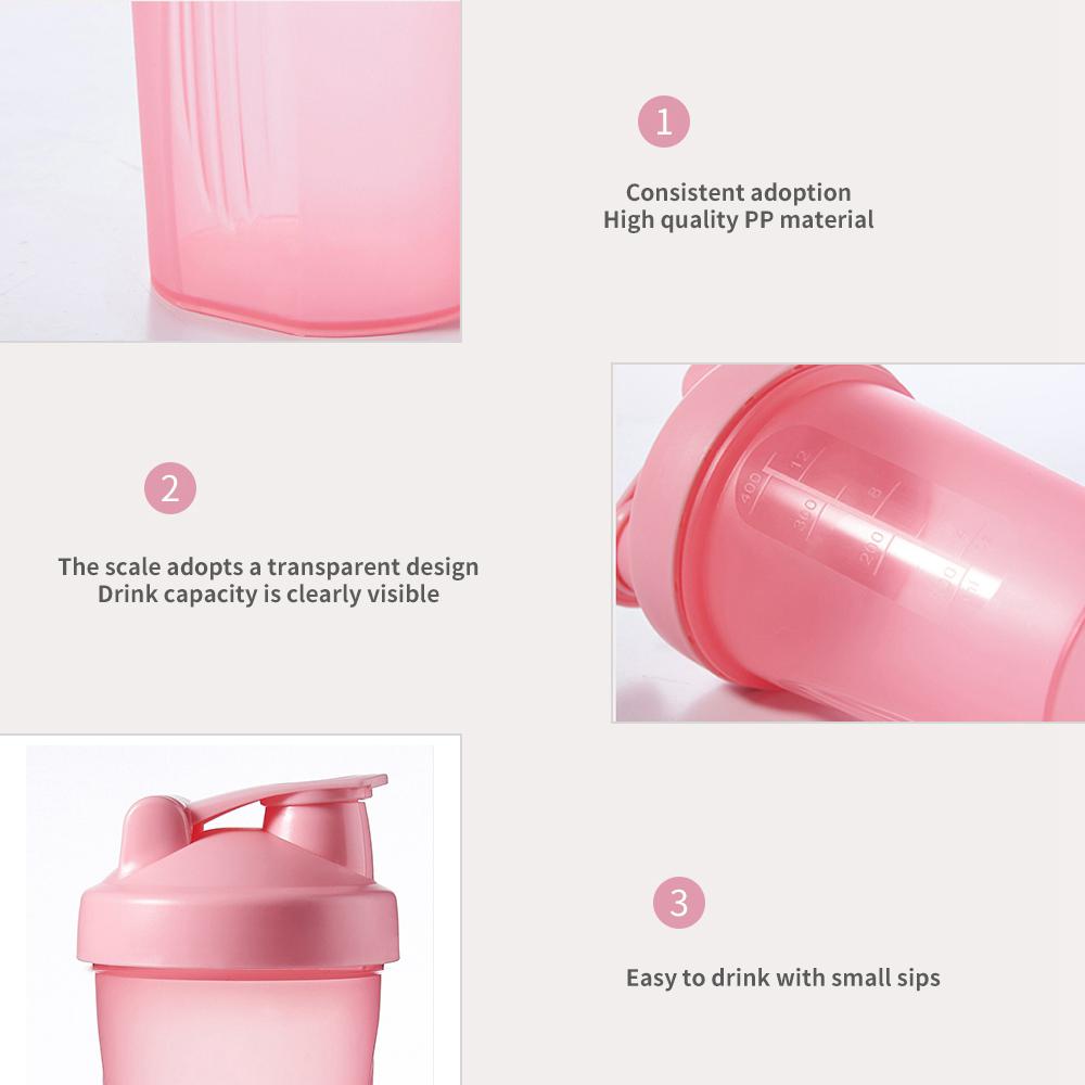 Бутылка для спортивного шейкера 400 мл, молочный шейкер, порошок сывороточного протеина, бутылка для смешивания, спортивный шейкер для фитнеса, спортзала, портативный пластиковый напиток