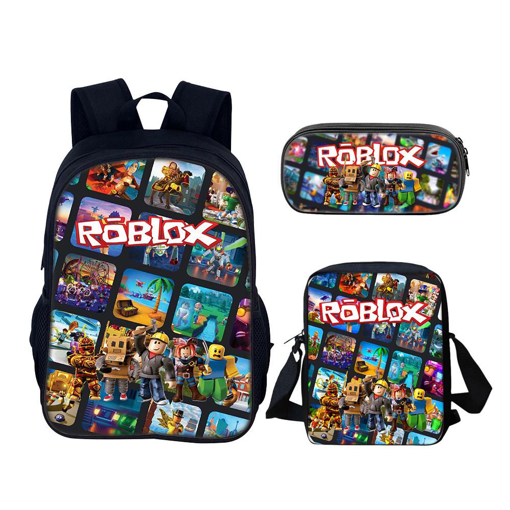 Roblox Аниме Набор для студента из трех предметов с нейлоновым материалом для повседневной носки