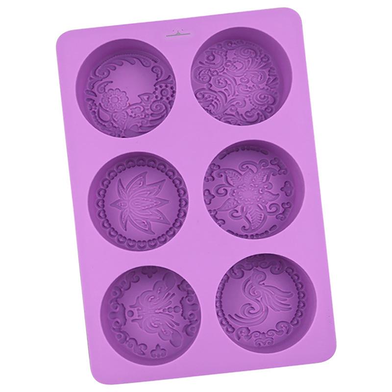 6 полостей силиконовая форма для шоколада Mooncake DIY Mold Различные формы цветов конфеты цветы мыло форма для выпечки инструмент