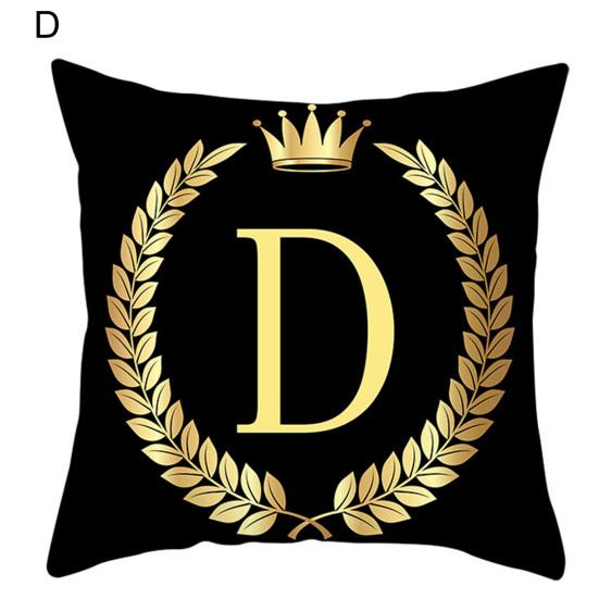 Наволочки декоративные, не раздражающие кожу, моющиеся, черные, золотые, наволочки для подушек для дома