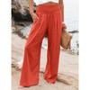 Casual Elastic High Waist Wide Leg Pants