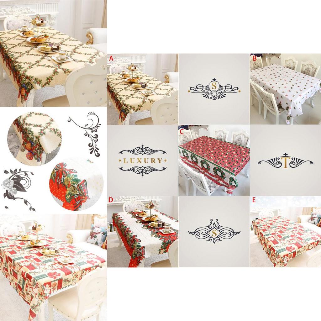 Versatile Santa Christmas Red Tablecloth Designed For Effortless Use In Various Holiday Occasions