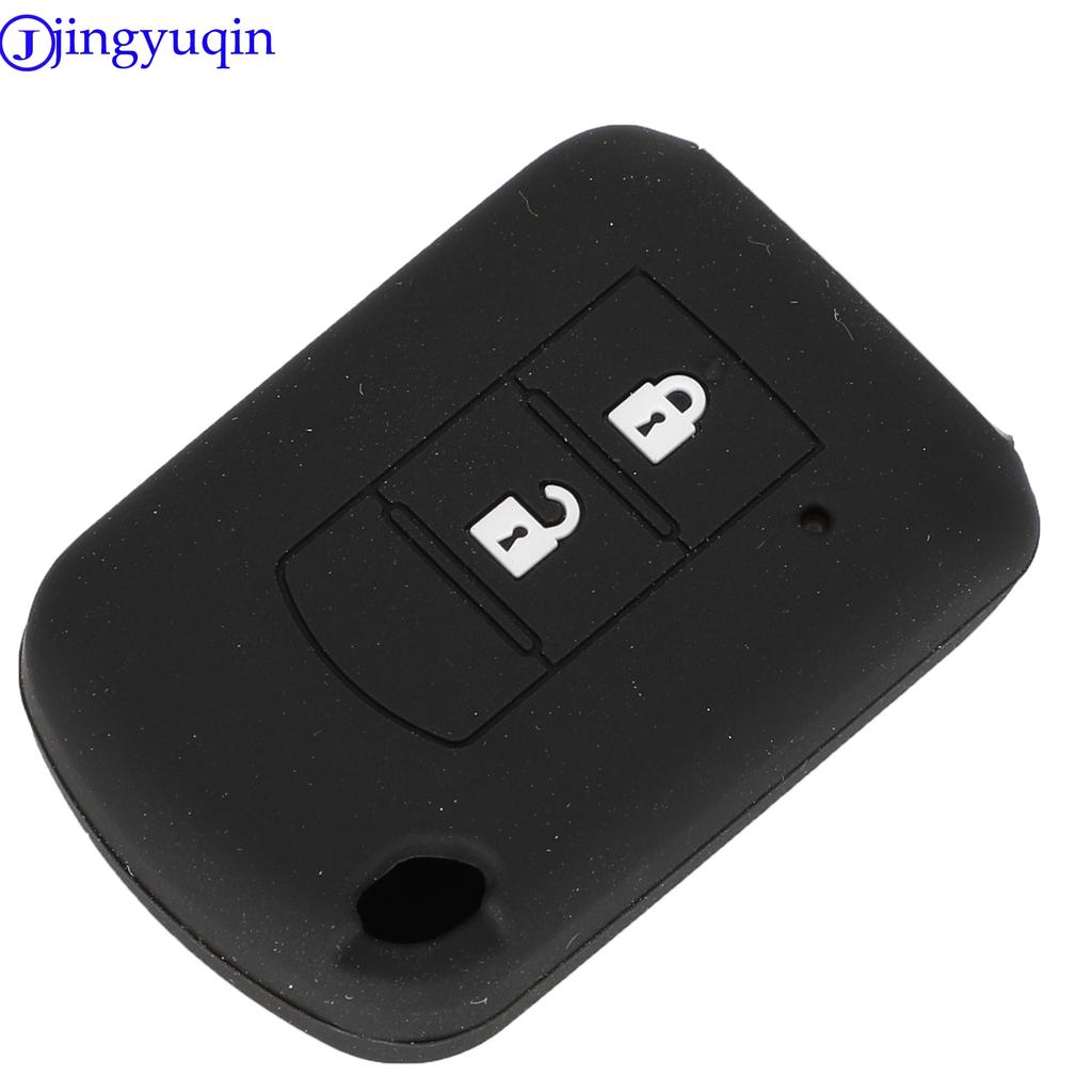 Jingyuqin 10 шт. Силиконовый чехол для ключа автомобиля для Mitsubishi ASX Outlander Lancer EX Galant Pajero 2016 2017 2 кнопки Стайлинг автомобиля