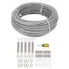 1/8in Wire Rope Kit 100ft 304 Stainless Steel Wire Cable Hook and Eye Turnbuckles Thimbles Eye Screw