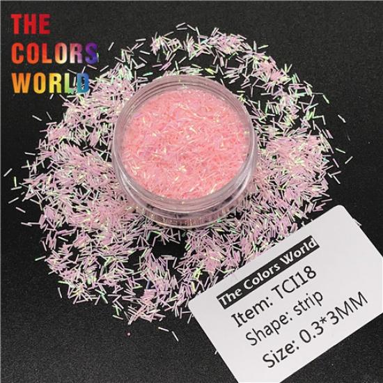TCT-199 перламутровые переливающиеся цвета 0,3*3 мм мишурная полоска короткая планка для украшения ногтей гель для ногтей блестки для тела ручная работа