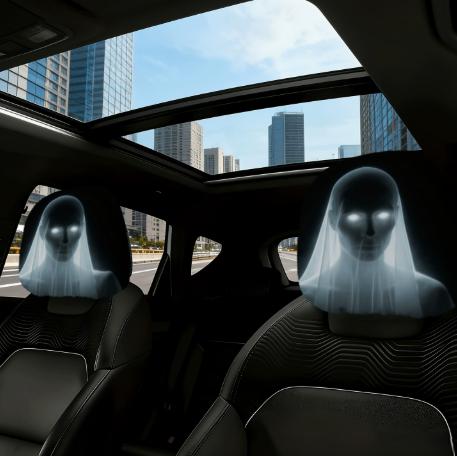 Funny Horror Car Headrest Cover Vehicle Headrest Protector for Automotive Interior