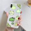 Милый Мультяшный Чехол-Лягушонок для iPhone 11 12 13 Mini Pro Xs Max 8 7 6 6S Plus X XR Однотонный Конфетный Цвет