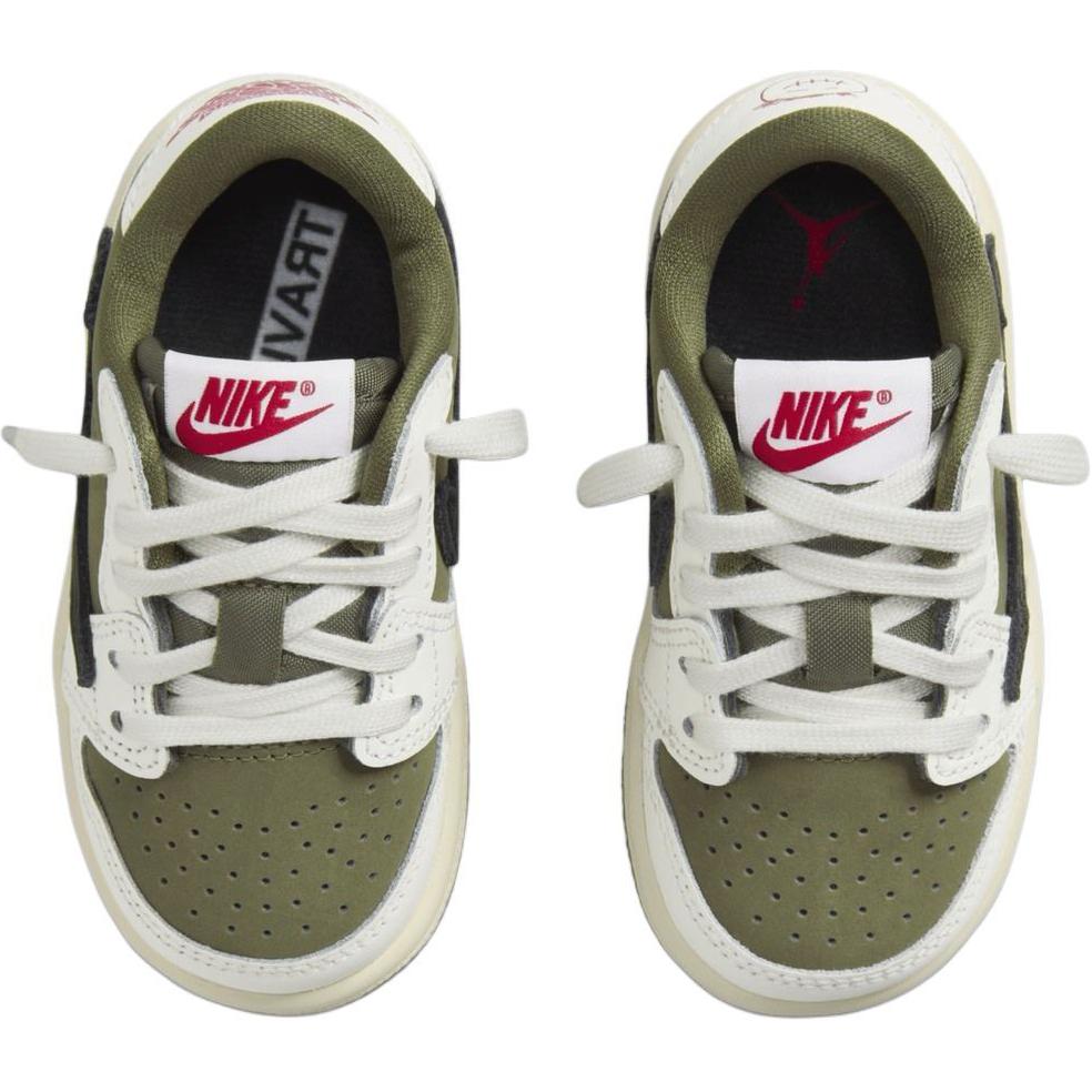 Кроссовки Travis Scott x Air Jordan 1 Retro Low OG SP TD Reverse Olive / Medium Olive Baby Green Black Sail DO5441-200