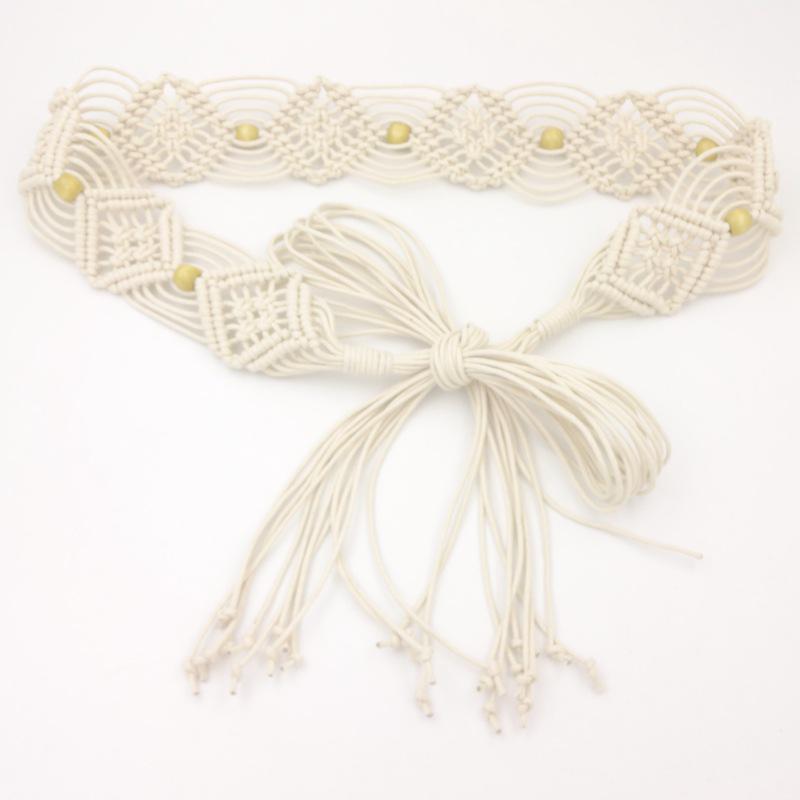 Bohemian Wax Rope Braided Floral Women's Belt Chain