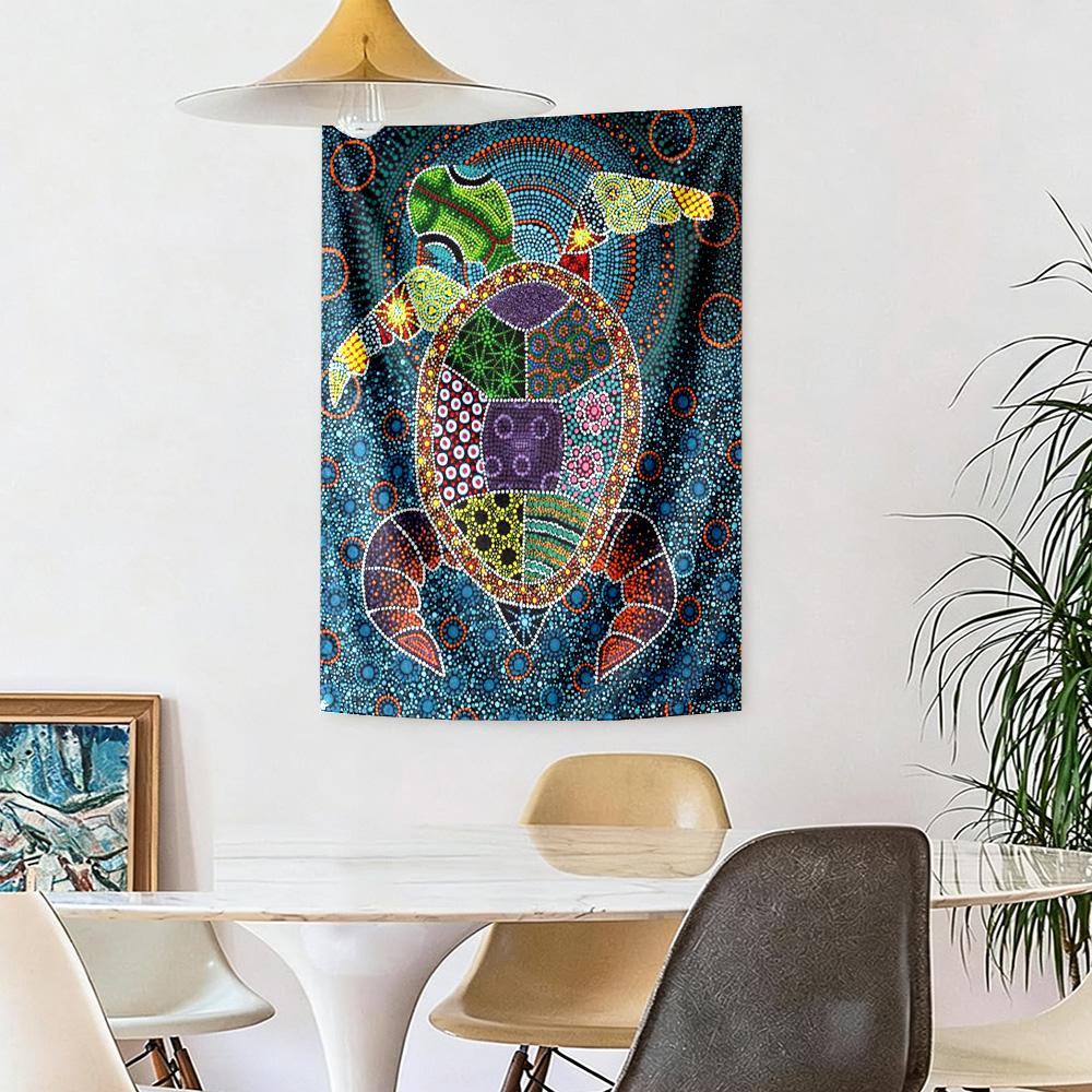 Australian Aboriginal Style Wall Decor Tapestry Art For Pet Memorial Birthdaywedding Party Backdrop Family Gift