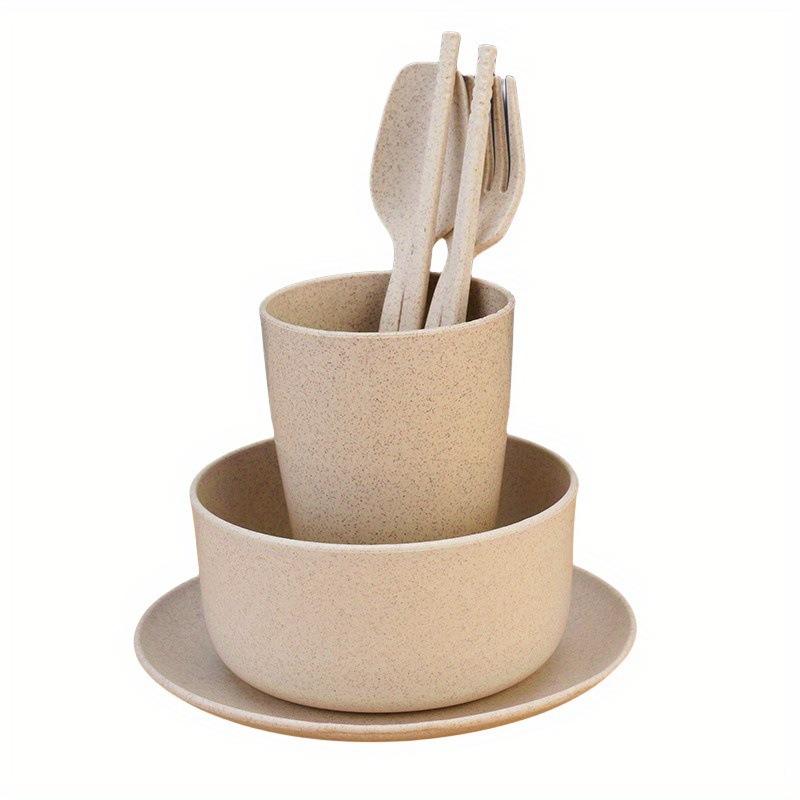 6 шт./компл., детская посуда из пшеничной соломы, детская посуда для еды, миска для кормления младенцев, обучающая посуда Spo