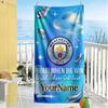 Manchester City Customize Your Name Beach Towel Quick-Dry Soft Microfiber Portable for SwimmingBeachCamping Travel Beach AccessoriesGym