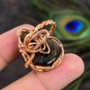 Подарочное кольцо ручной работы из медной проволоки с натуральным драгоценным камнем тигровый глаз, размер 8 J8K52