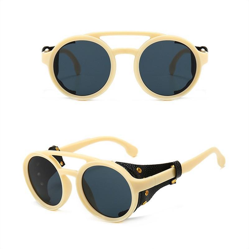 Винтажные солнцезащитные поляризованные мужские очки UV400 с круглыми линзами в пластиковой оправе для вождения