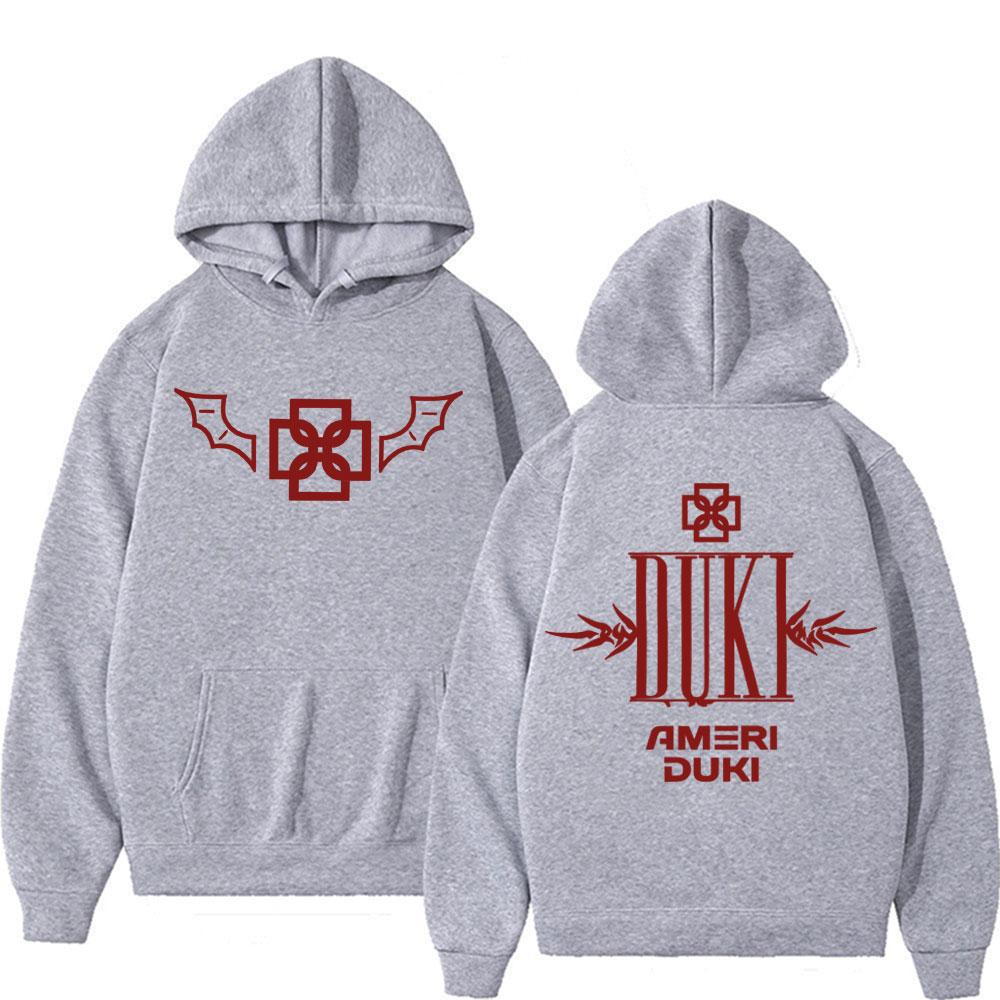 Худи свитшот мужская одежда Duki Ameri World Tour 2025 Merch Хип-хоп Уличная мода Повседневный флис с длинным рукавом Пуловеры