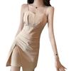 Light and familiar imperial sister style sexy hip wrap irregular suspender dress French temperament short skirt New summer