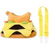 YUYAKESHI Cotton Doll Cute Hamburger Outfit for with Shoulder Perfect for Going and As a Plush Toy for 20cm Cotton Clothes, Kimono, Dolls, Strap, Out,