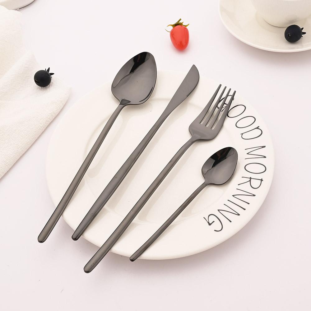 Набор столовых приборов из 40 предметов, зеркальный роскошный золотой набор столовых приборов из нержавеющей стали, столовая посуда, вилка, кухонный нож, кофейная ложка, набор столовых приборов