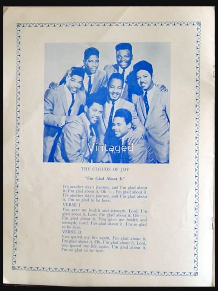 Футболка The Four Tops Clouds Of Joy Хлопковая смесь Черный Госпел