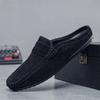 Fashion Men's Mules Lightweight Suede Casual Shoes New Men Lazy Leisure Breathable Half Support Slippers Slip On Walking Shoes Moccasin