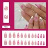 24pcs French False Nails White Edge Press On Nails Manicure Nail Tips Women