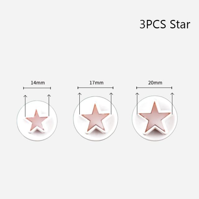 1 комплект, пентаграмма, звезда, уплотнение, кухонные аксессуары, мини-звездочка, плунжерный резак, форма для печенья, торта, резак, инструменты для украшения торта