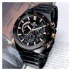 Casio Серия CASIO EDIFICE, универсальный черно-золотой цвет, кварцевый механизм, ремешок из нержавеющей стали, японские и корейские часы, мужские часы, EFR-563DC-1A