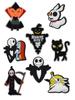 Джибитсы Кошмар перед рождеством Джек Скеллингтон The Nightmare Before Christmas Jack Skellington 8 шт аксессуары крокс украшение