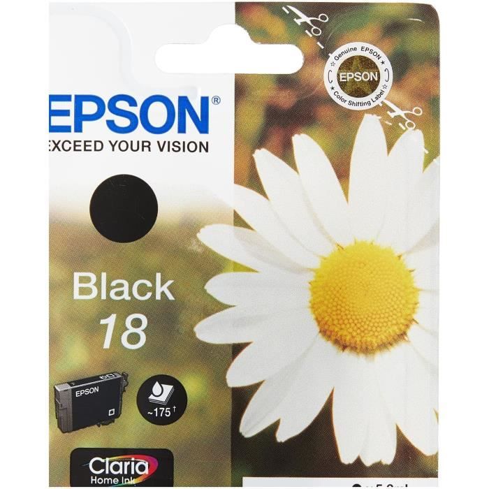 EPSON Чернильный картридж T1801 Черный - Ромашка (C13T18014012)
