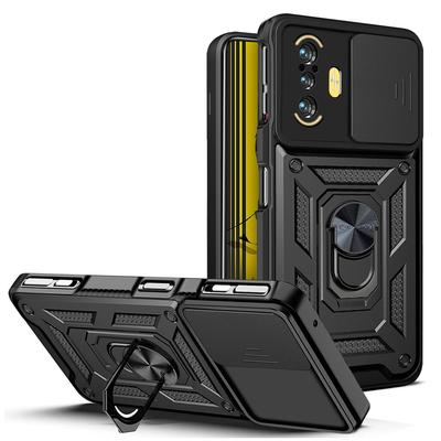 Чехол для Xiaomi Poco F3 GT Чехол Poco F3 GT Магнитное кольцо-держатель Бронированный чехол для телефона Защита камеры сдвижной Задняя крышка