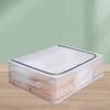 Transparent Mesh Clothes Organizer with Lid Large Capacity Moisture Proof Clothing Storage Box for
