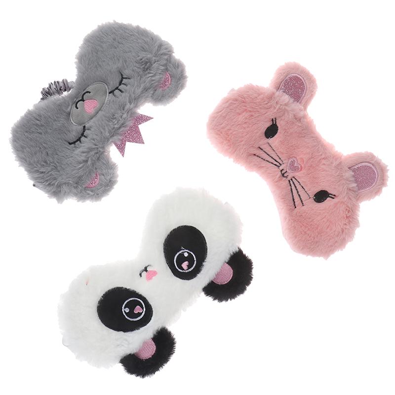 Женская плюшевая маска для глаз с белой пандой, повязка на глаза, повязка на глаза, маска для сна, подарок