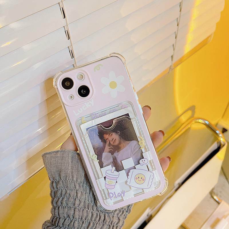 Чехол Zhitai для iPhone 15 Pro: Держатель для карт, совместимый с Apple 16, японский/корейский стиль, подходит для моделей 678plus и 14