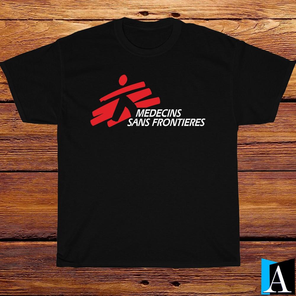 Medecins Sans Frontieres Red Logo Black T-shirt