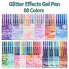 Гелевая ручка LANGUO с блестками 88 цветов 1,0 мм Сверкающая блестящая ручка-хайлайтер для DIY Дневника Журналинга Рисования Канцелярские товары