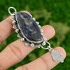 Daughters Day Deal 925 Sterling Silver Marquise Natural Sodalite Rough Pendant